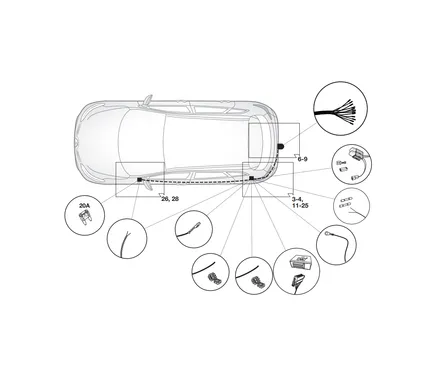 Электрика фаркопа Hak-System (13 pin) для Renault Scenic 2016-2020 21180544 в 