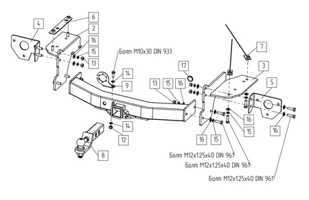 Фаркоп TowRus для GAC GS8 2021- Арт. 109182 109182 в Москва