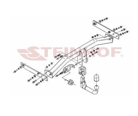 Фаркоп Steinhof для Volkswagen Tiguan 2007-2015 V-129 в Москва