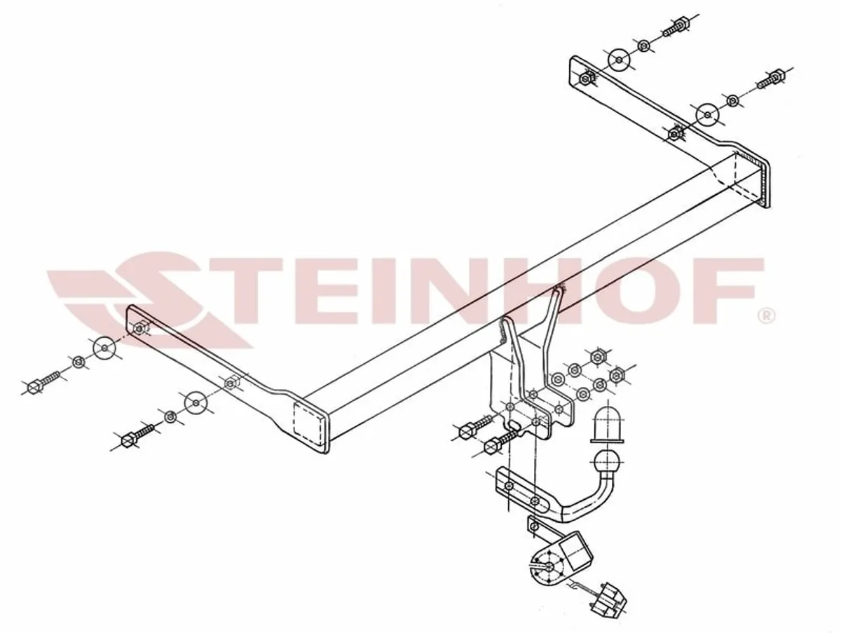 Фаркоп Steinhof для Volkswagen Passat 2021-2026 S-341 в Москва
