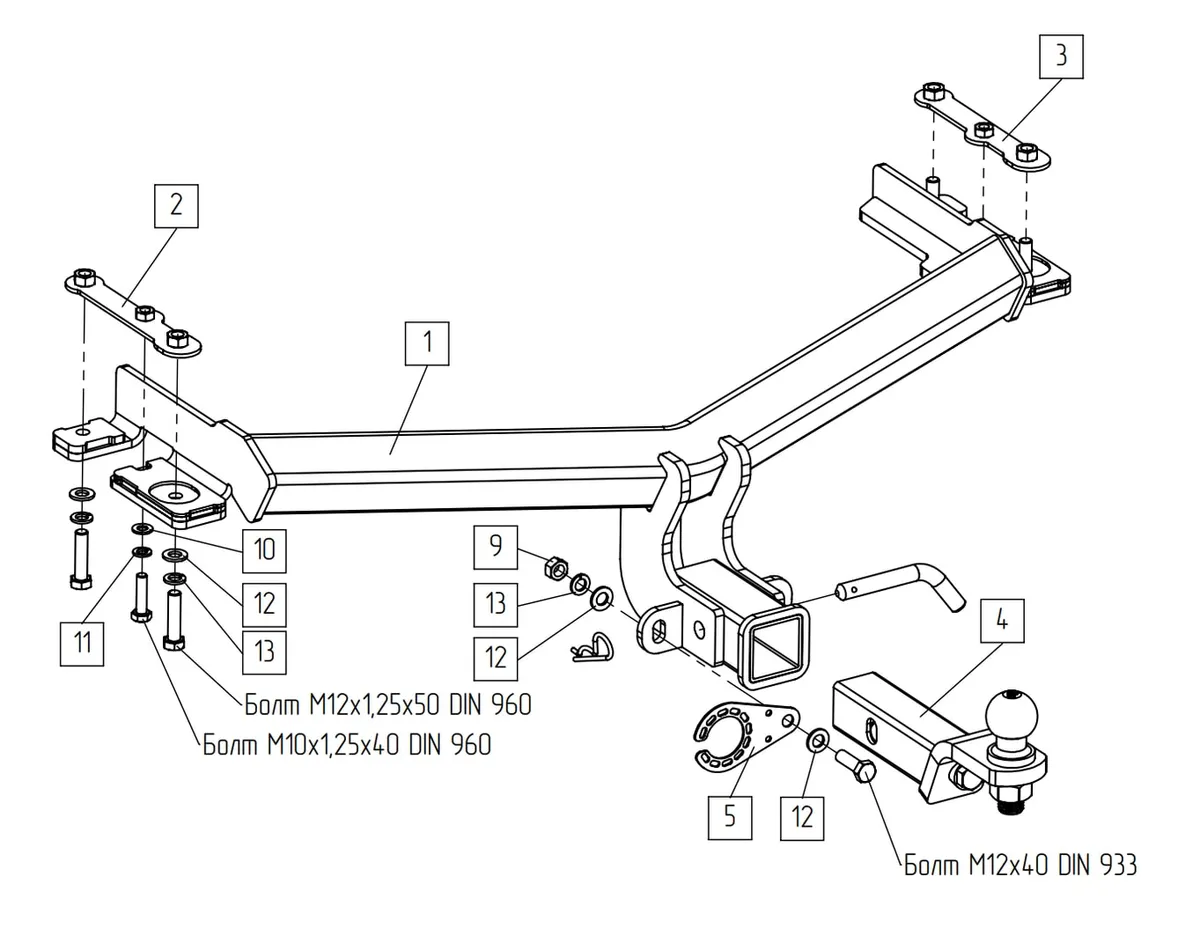 Фаркоп TowRus для GAC GS4 2024- Арт. 299415 299415 в Москва