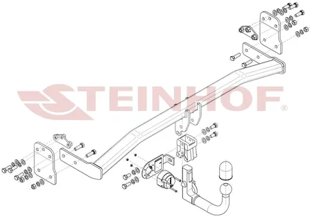 Фаркоп Steinhof для Hyundai Kona 2017-2023, (кроме N-Line и ADBlue) H-266 в Москва