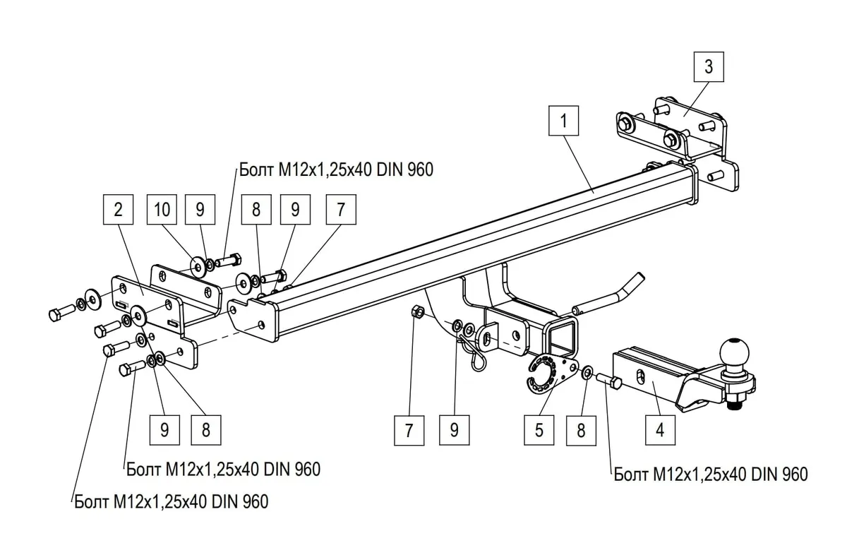 Фаркоп TowRus для Jeland J7 2026- 269086 в Москва