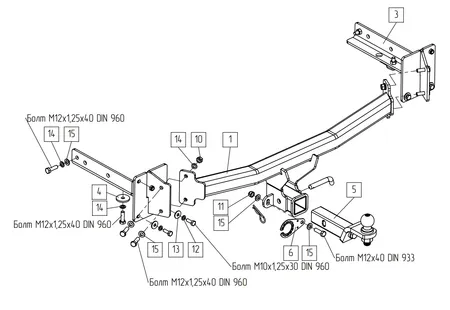 Фаркоп TowRus для LiXiang L6 2024- Арт. 288194 288194 в Москва