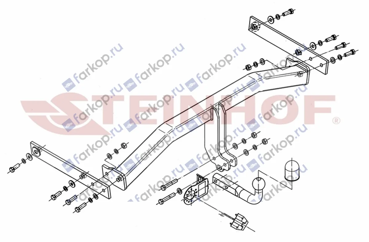 Фаркоп Steinhof для Volkswagen Tiguan 2007-2017 V-127 в 