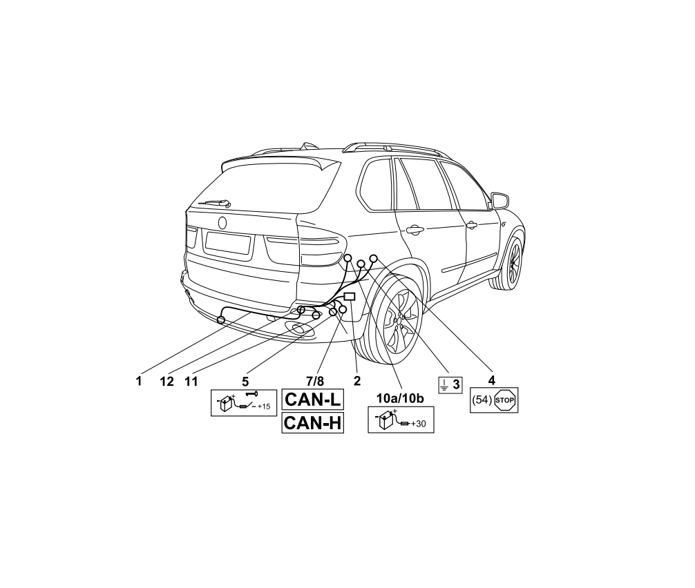 Электрика фаркопа Westfalia (7 pin) для BMW X5 2007-2013 303451300107 в 