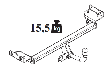 Фаркоп Auto-Hak для Hyundai ix35 2010-2015 J 60 в 