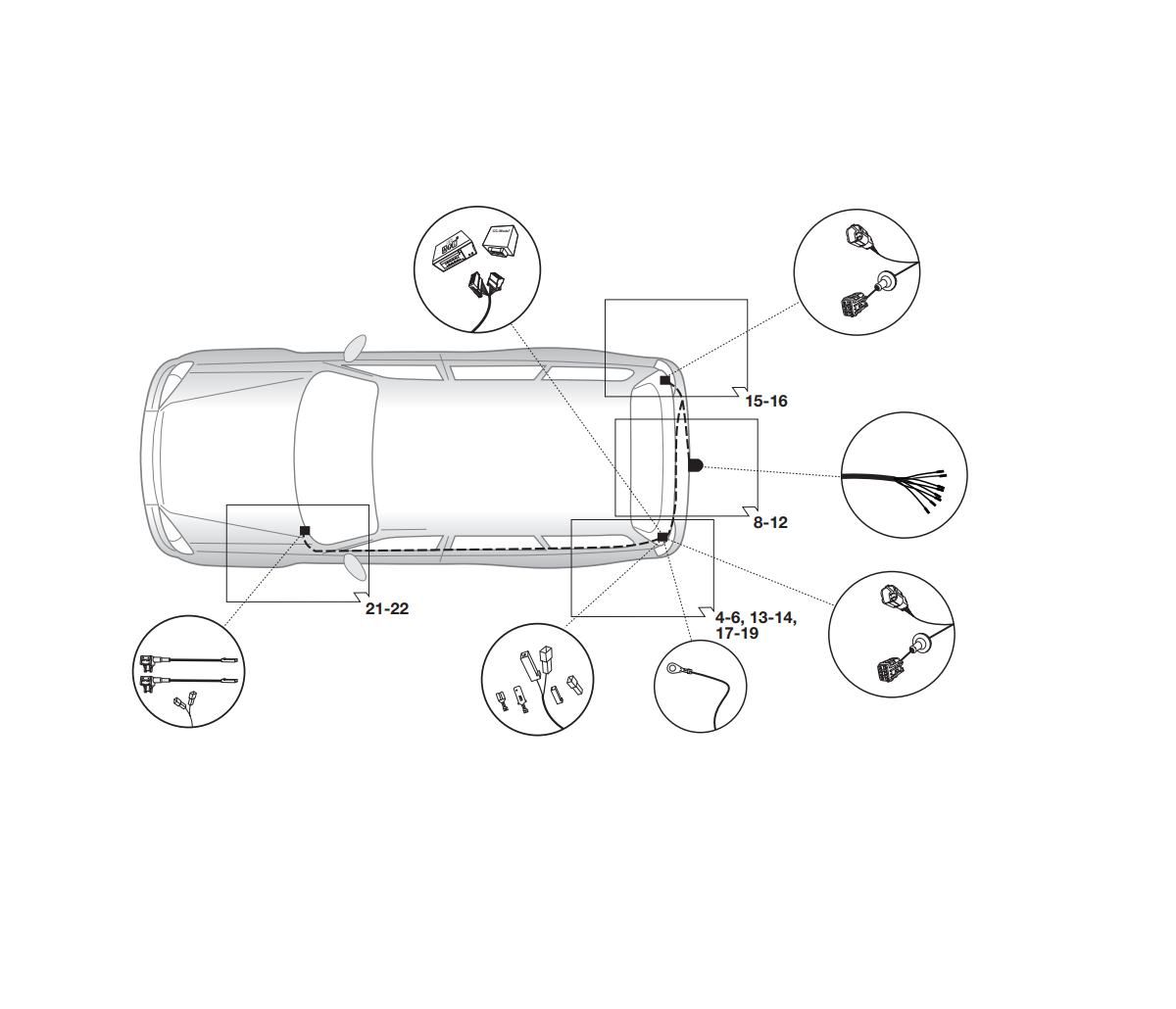 Электрика фаркопа Brink (7 pin) для Hyndai ix35 2010-2015 716603 в 