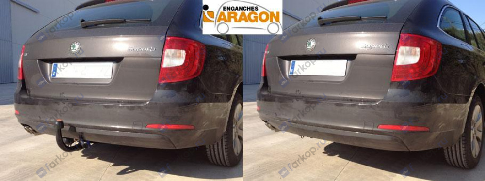 Фаркоп Aragon для Skoda Superb (универсал) 2010-2015 E5906AV в 