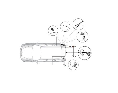 Электрика фаркопа Hak-System (7 pin) для BMW X6 (F16) 2014-2019 12020525 в 