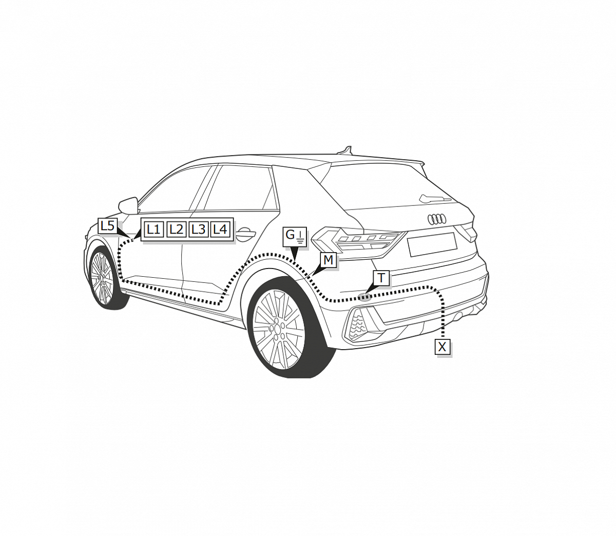 Электрика фаркопа ECS (7 pin) для Skoda Superb 2020- VW146B1 в 