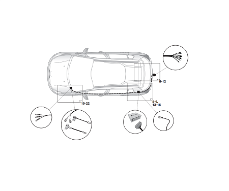 Электрика фаркопа Hak-System (7 pin) для Citroen Berlingo 2018- 12500637 в 