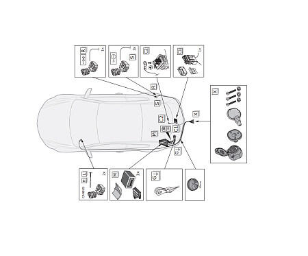 Электрика фаркопа ECS (13 pin) для BMW X3 2009-2014 BW008D1 в 