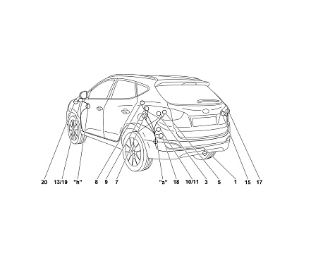 Электрика фаркопа Westfalia (13 pin) для Hyundai ix35 2010-2015 346049300113 в 