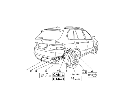 Электрика фаркопа Westfalia (7 pin) для BMW X5 2007-2013 303451300107 в 