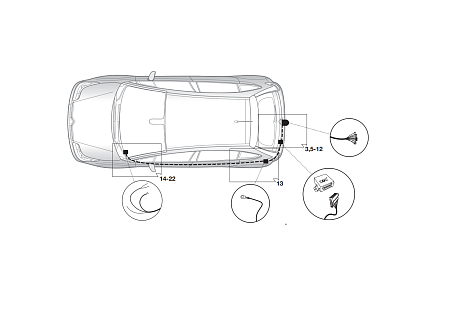 Электрика фаркопа Hak-System (13 pin) для Citroen C4 (купе) 2004-2010 21500558 в 