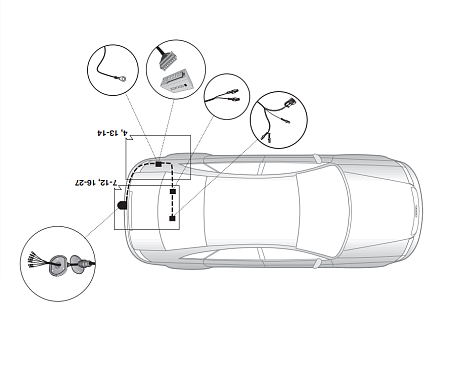 Электрика фаркопа Hak-System (7 pin) для Audi A6 2018- 12010528 в 