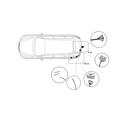 Электрика фаркопа Hak-System (13 pin) для Kia Optima 2016- 26100561 в 