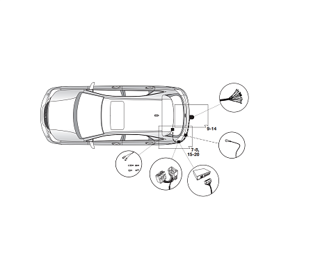 Электрика фаркопа Hak-System (13 pin) для Lexus RX 270/350/450H 2012-2015 21670502 в 