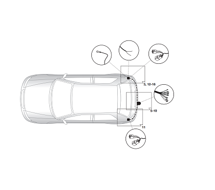 Электрика фаркопа Hak-System (7 pin) для Suzuki SX 4 2006-2016 16500519 в 