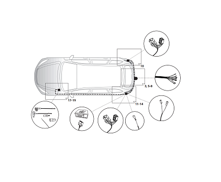 Электрика фаркопа Hak-System (7 pin) для Kia Optima 2016- 12100546 в 