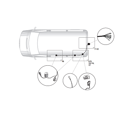 Электрика фаркопа Hak-System (7 pin) для Peugeot Expert 2016- 12500626 в 