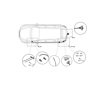 Электрика фаркопа Hak-System (13 pin) для Kia Soul 2014-2018 21100550 в 