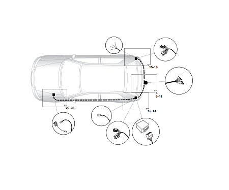 Электрика фаркопа Hak-System (7 pin) для Kia Cee'd 2007-2009 16100524 в 