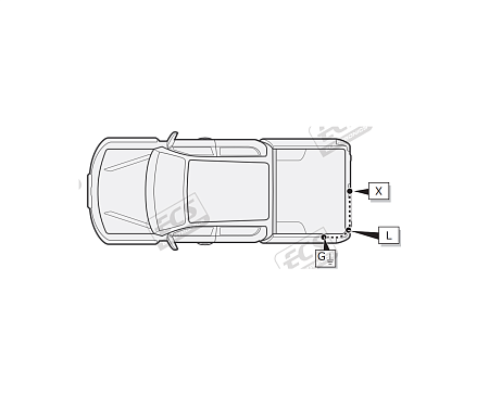 Электрика фаркопа ECS (7 pin) для Mitsubishi L200 2019- MT166FB в 