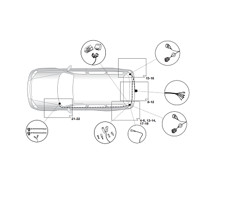 Электрика фаркопа Brink (7 pin) для Hyndai ix35 2010-2015 716603 в 