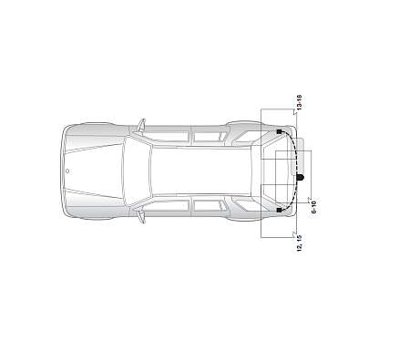 Электрика фаркопа Hak-System (13 pin) для Mitsubishi Pajero 2000-2007 26130500 в 