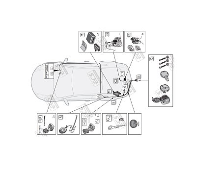 Электрика фаркопа ECS (7 pin) для BMW X1 (E84) 2009-2015 BW008B1 в 