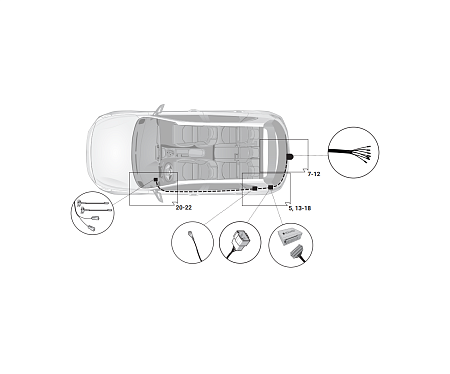 Электрика фаркопа Hak-System (7 pin) для Kia Ceed 2018- 12100579 в 