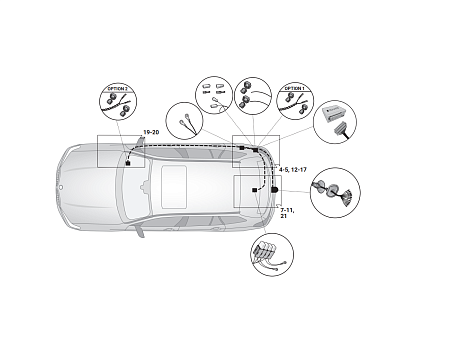 Электрика фаркопа Hak-System (13 pin) для BMW X6 (G06) 2019-2023  21020535 в 