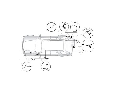 Электрика фаркопа Hak-System (7 pin) для Mitsubishi Pajero (3/5 дв) 2007- 16130522 в 