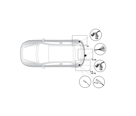 Электрика фаркопа Hak-System (7 pin) для Kia Picanto 2011-2017 16100544 в 