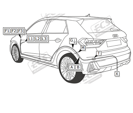 Электрика фаркопа ECS (13 pin) для Skoda Karoq 2017- VW190H1 в 