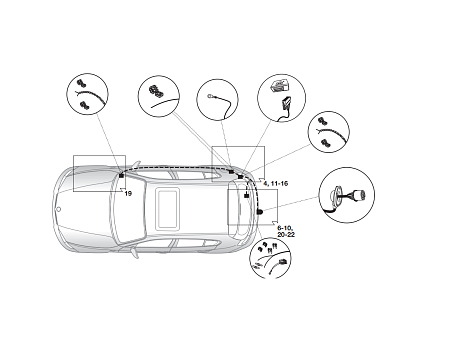 Электрика фаркопа Hak-System (13 pin) для BMW X5 (E70) 2007-2013 21020523 в 