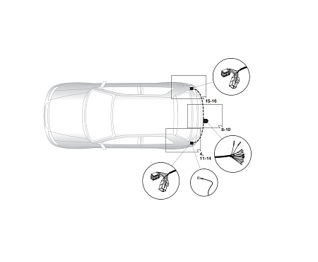 Электрика фаркопа Hak-System (13 pin) для Hyundai i20 2009-2012 26080515 в 