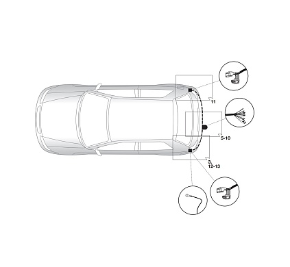 Электрика фаркопа Hak-System (7 pin) для Toyota Auris 2007-2012 16250520 в 