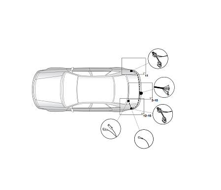 Электрика фаркопа Hak-System (7 pin) для Mitsubishi Lancer 2007-2016 16130511 в 