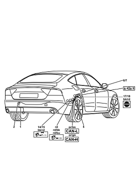 Электрика фаркопа Westfalia (13 pin) для Audi A7 2010-2014 305385300113 в 