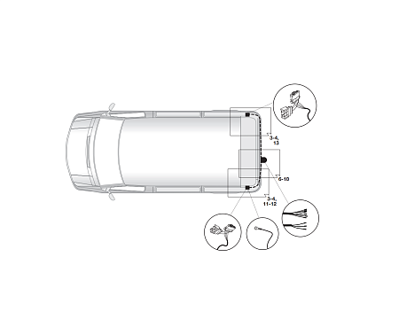 Электрика фаркопа Hak-System (7 pin) для Opel Movano 2006-2010 16500521 в 