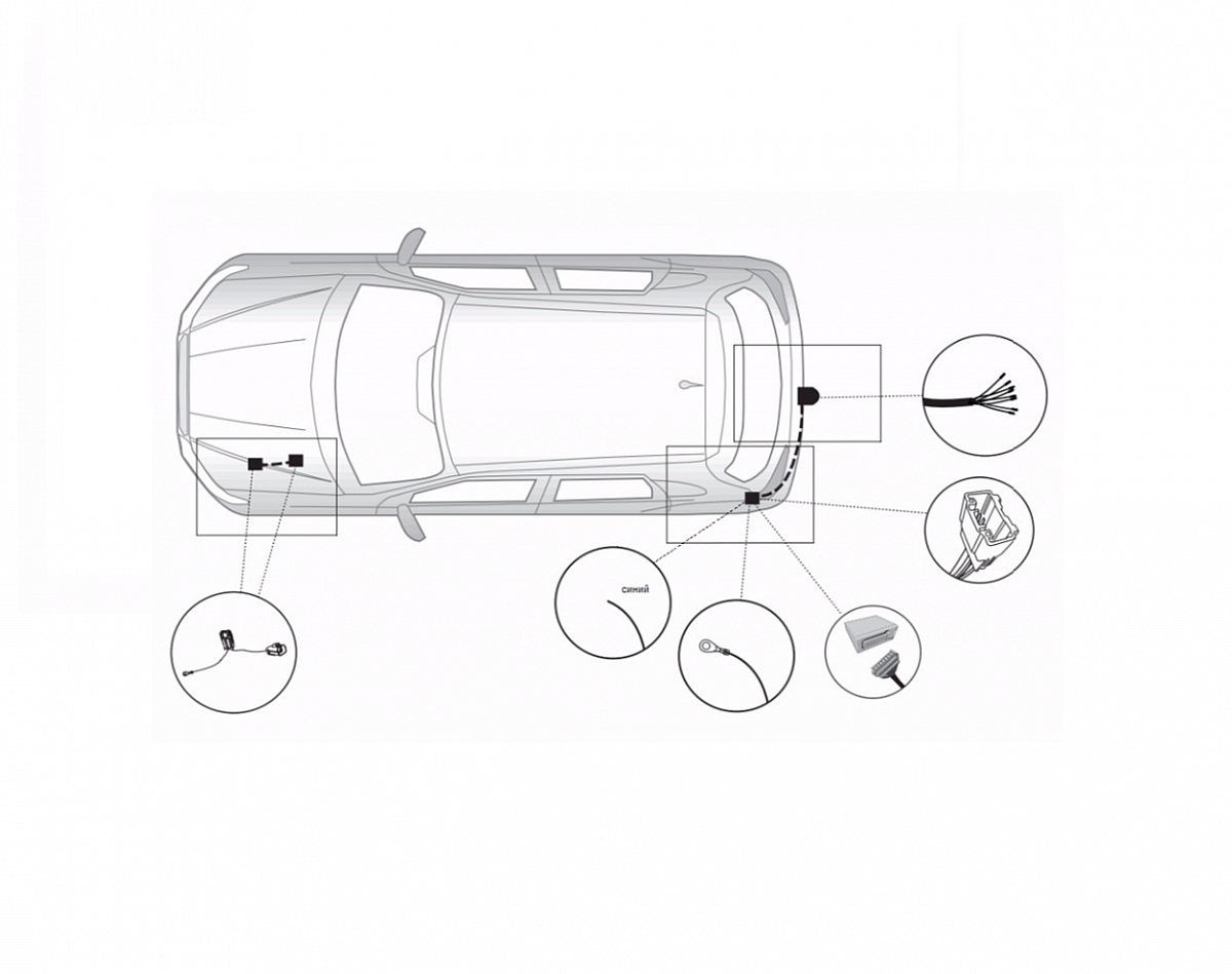 Электрика фаркопа TowRus (7 pin) для Mitsubishi Outlander 2012- MO-3 в 