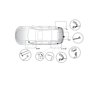 Электрика фаркопа Hak-System (7 pin) для Lexus IS 2013-2016 12670501 в 