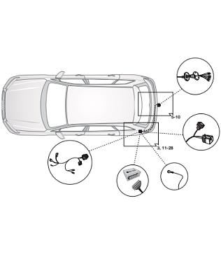 Электрика фаркопа Brink (7 pin) для Audi Q5 2017- 701513 в 