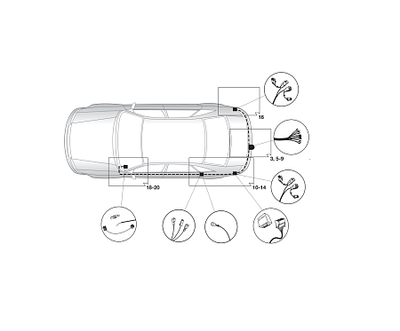 Электрика фаркопа Hak-System (13 pin) для Mitsubishi Lancer 2008-2016 21130512 в 