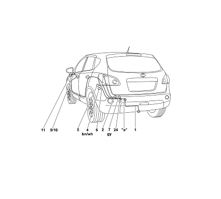 Электрика фаркопа Westfalia (7 pin) для Nissan Qashqai, Qashqai +2 2007-2013 332262300107 в 