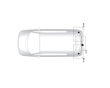 Электрика фаркопа Hak-System (13 pin) для Mitsubishi Grandis 2004-2009 26130507 в 