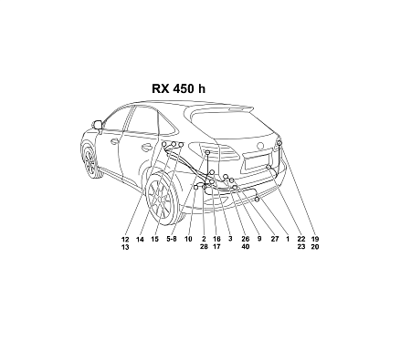 Электрика фаркопа Westfalia (7 pin) для Lexus RX 350 / 450h 05/2009-12/2015 335357300107 в 